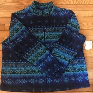 Woman's Microfleece Zipup Sweater Blue